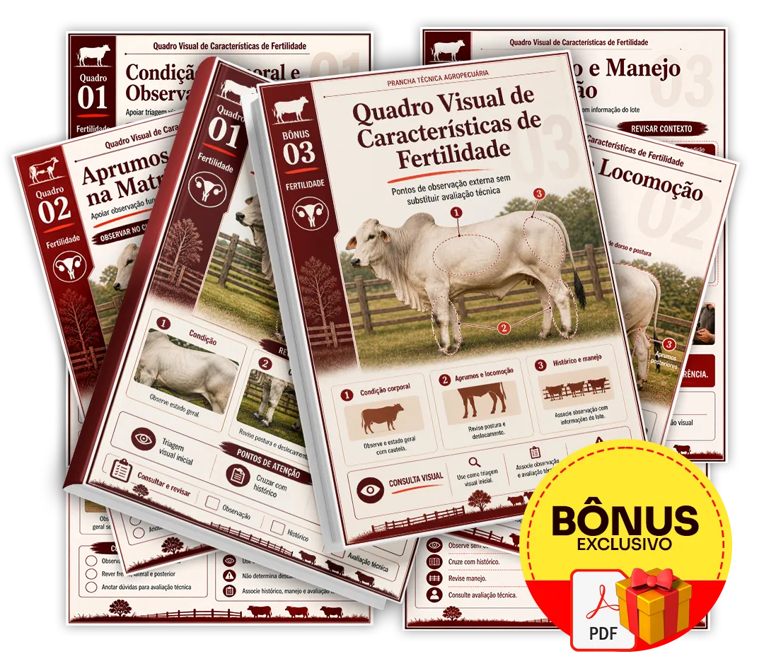 Mockup do bônus 3: Quadro Visual de Características de Fertilidade